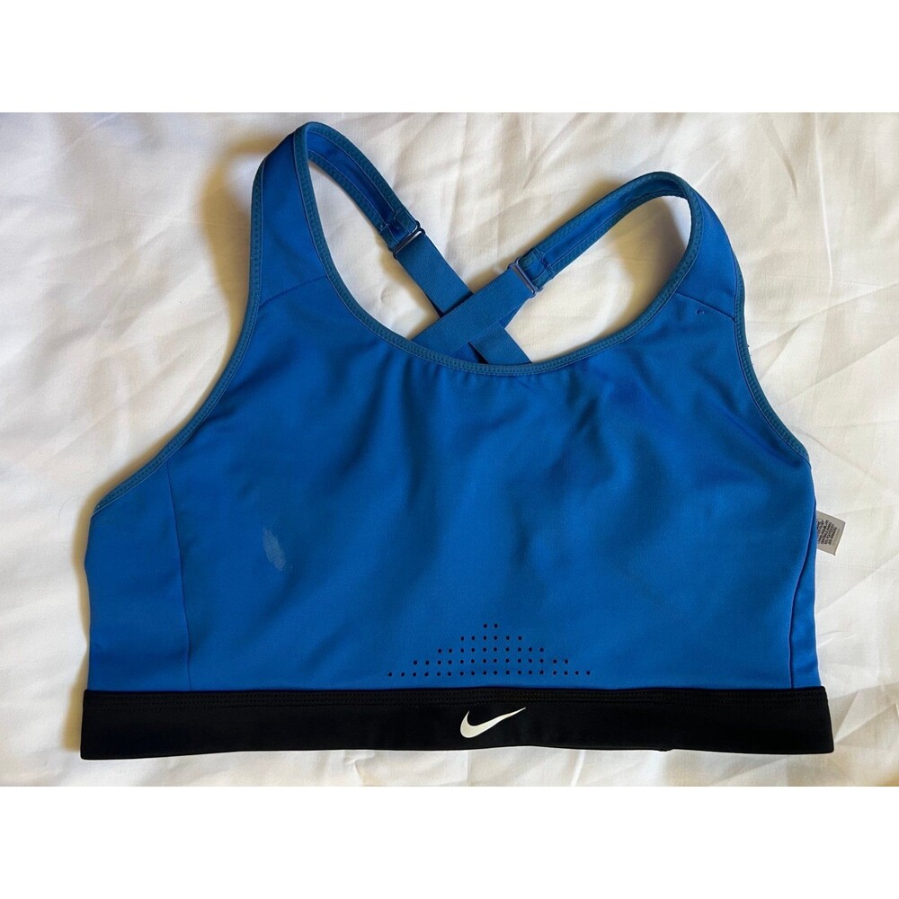 Nike Sports Bra blue black and size XL
